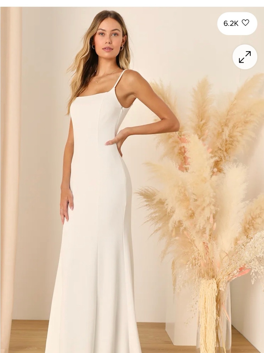 Lulu's Cream Spaghetti Strap Maxi Dress